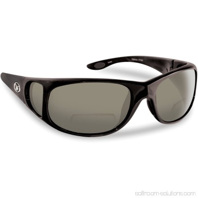 Flying Fisherman Nassau Polarized Sunglasses, Black Frame, Smoke Lens Bifocal Reader, +1.50 551240130